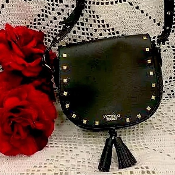 NWOT Black Crossbody Bag By Victoria Secret - Picture 9 of 10